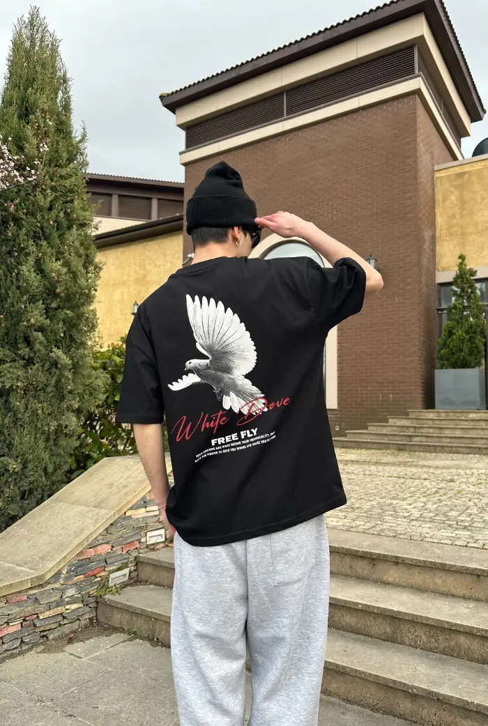 Free Fly Siyah Oversize T-shirt