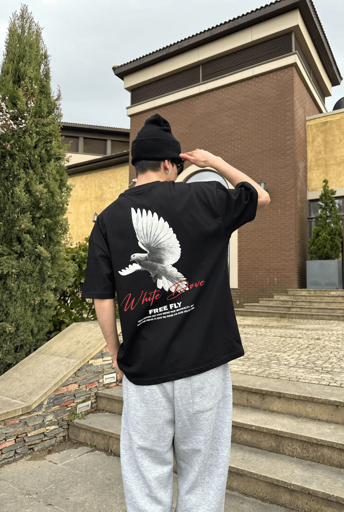 Free Fly Siyah Oversize T-shirt