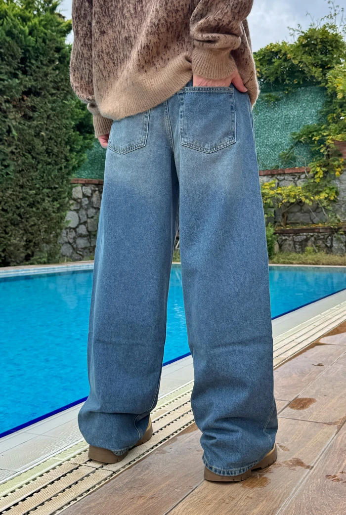 Mavi Eskitmeli Extra Baggy Pantolon
