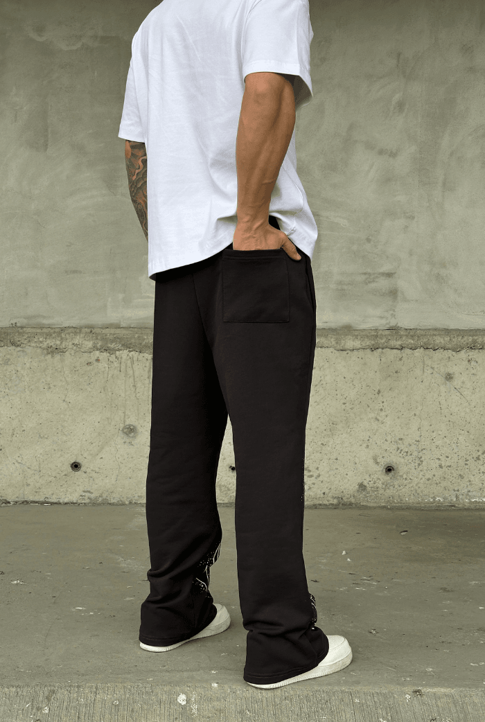 Baskılı Baggy Eşofman Altı