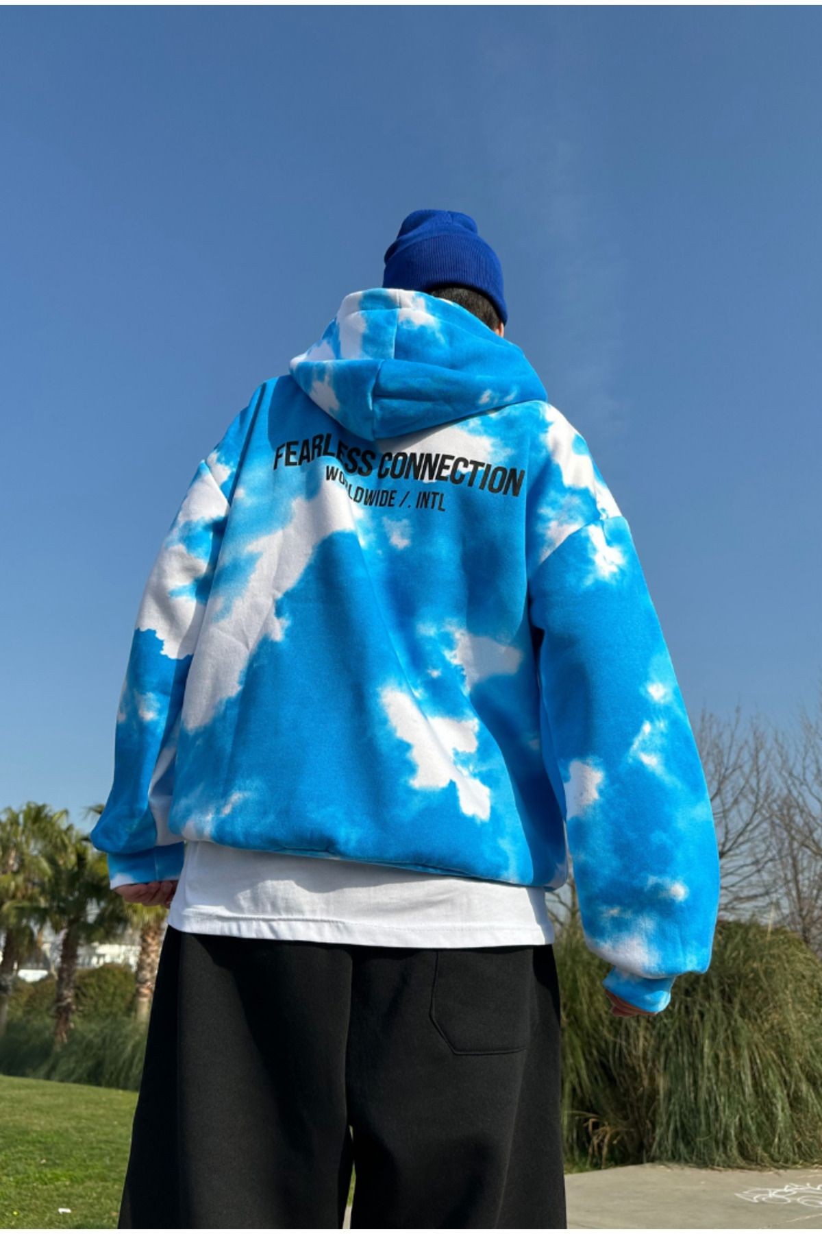 Worldwide Fearless Batik Oversize Zip Hoodie