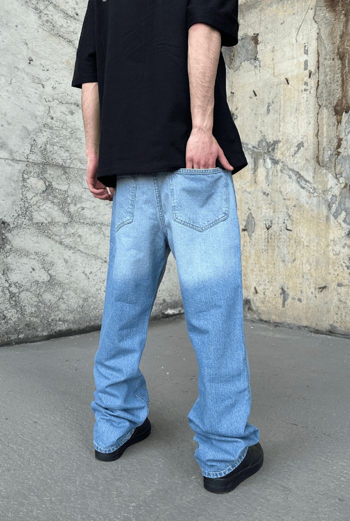 Buz Mavisi Baggy Pantolon