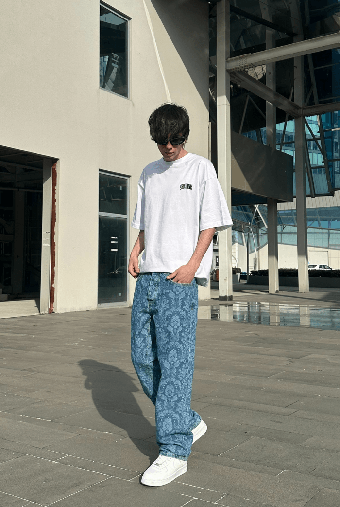 Desenli Baggy Pantolon