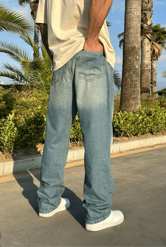 Premium Sarımsı Bıyıklı Baggy Pantolon