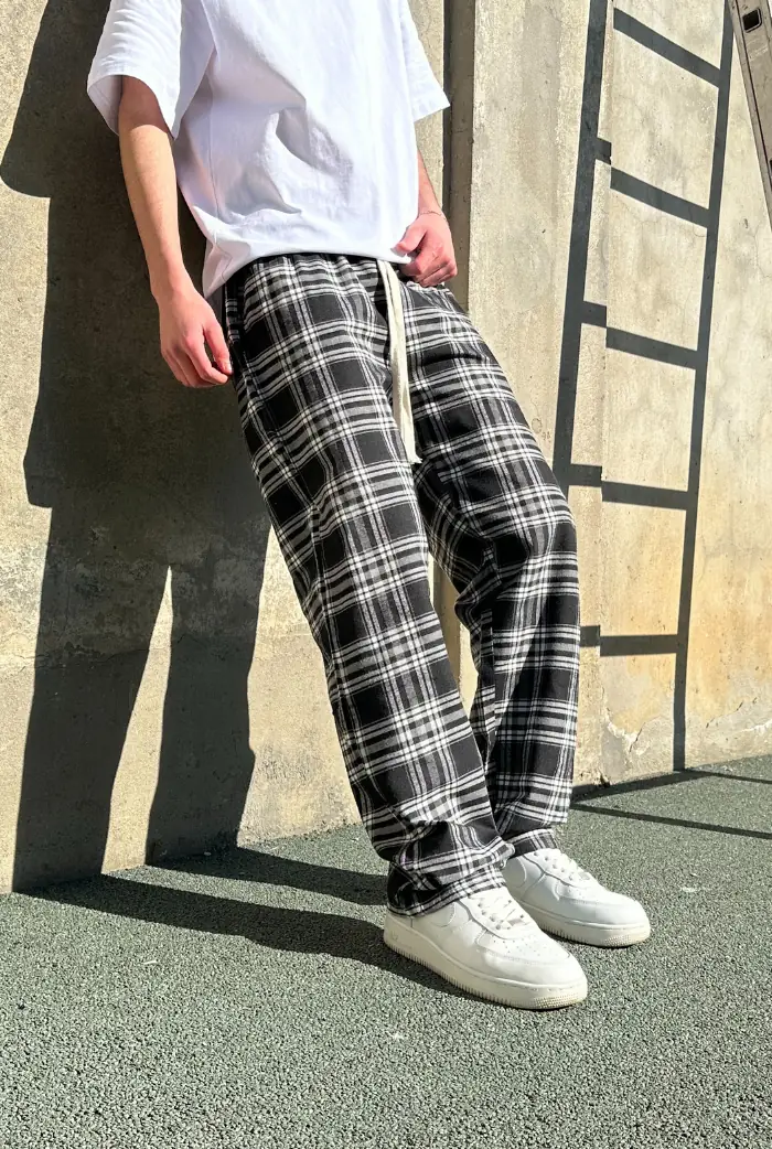 Ekose Siyah Kareli Pijama