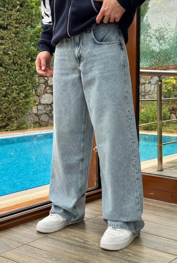 Buz Mavisi Extra Baggy Pantolon