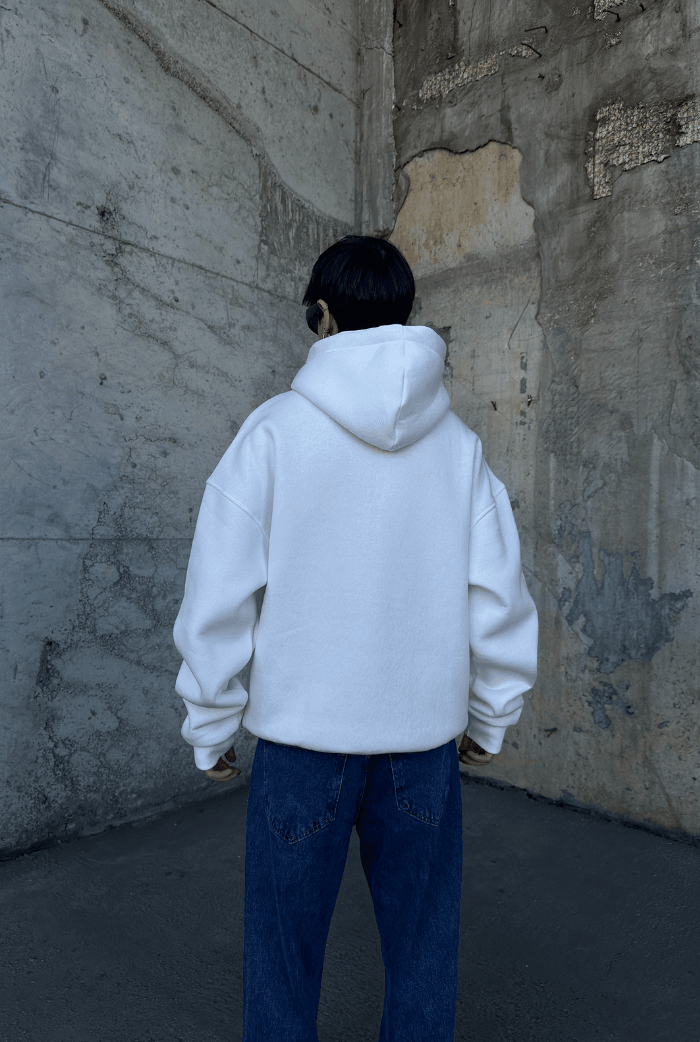 Alaska Nakış Detay Oversize Hoodie