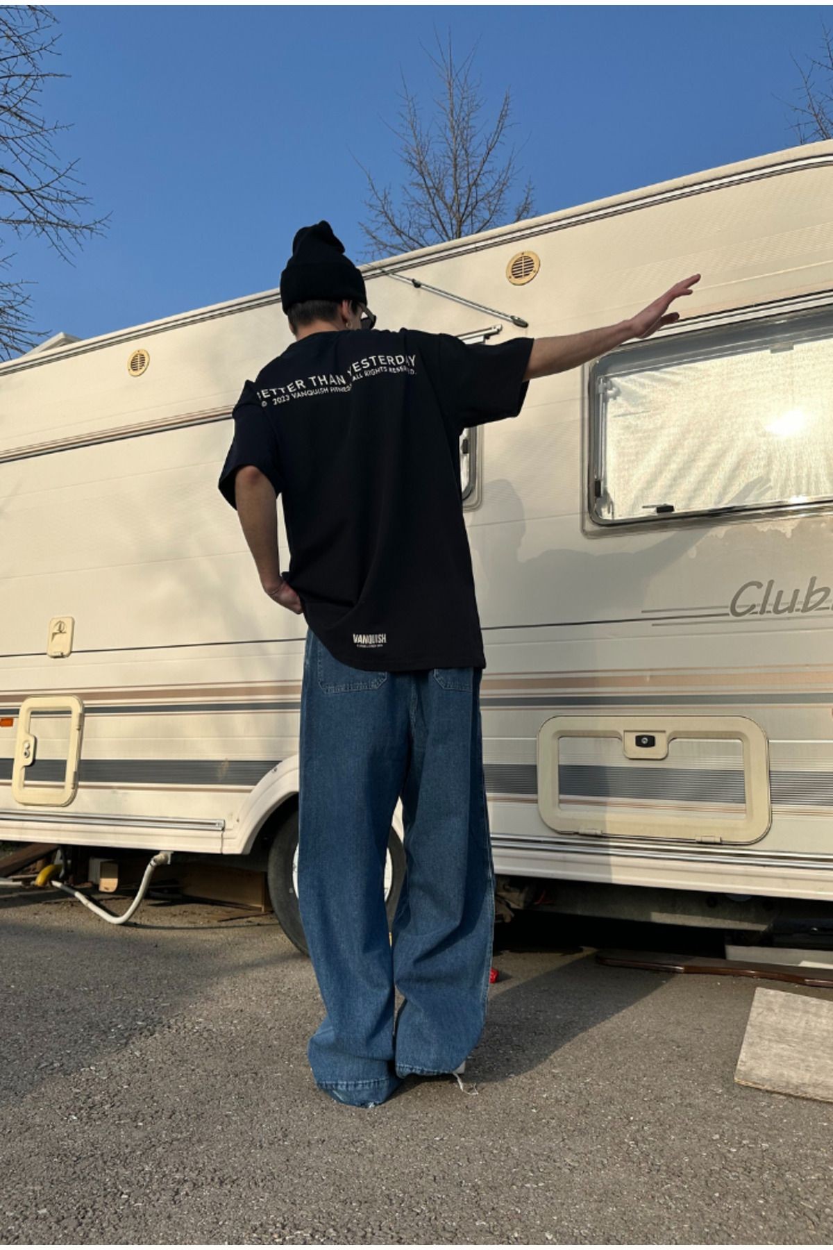 VANQUISH Siyah Oversize T-shirt