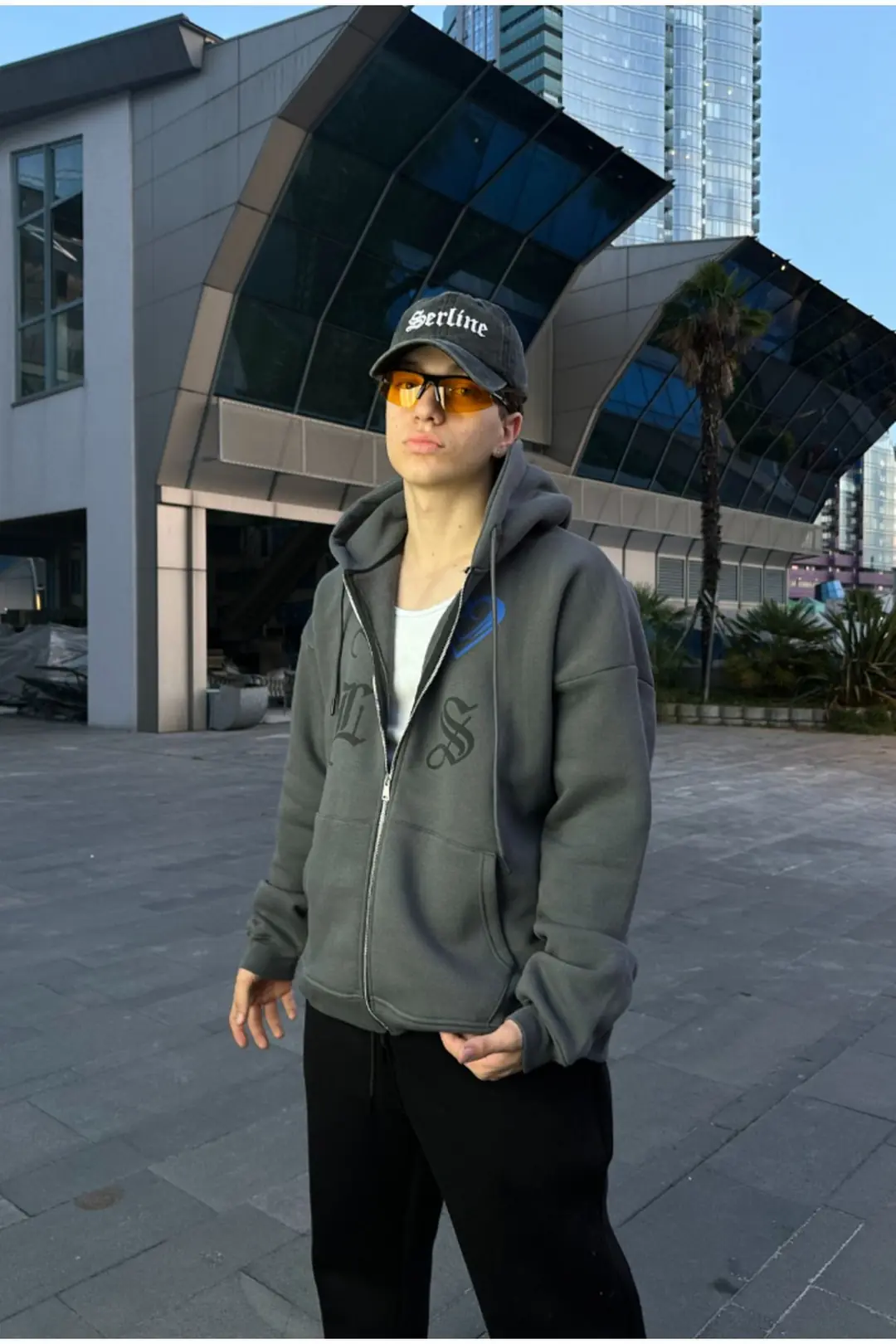 Los Santos Gri Oversize Zip Hoodie
