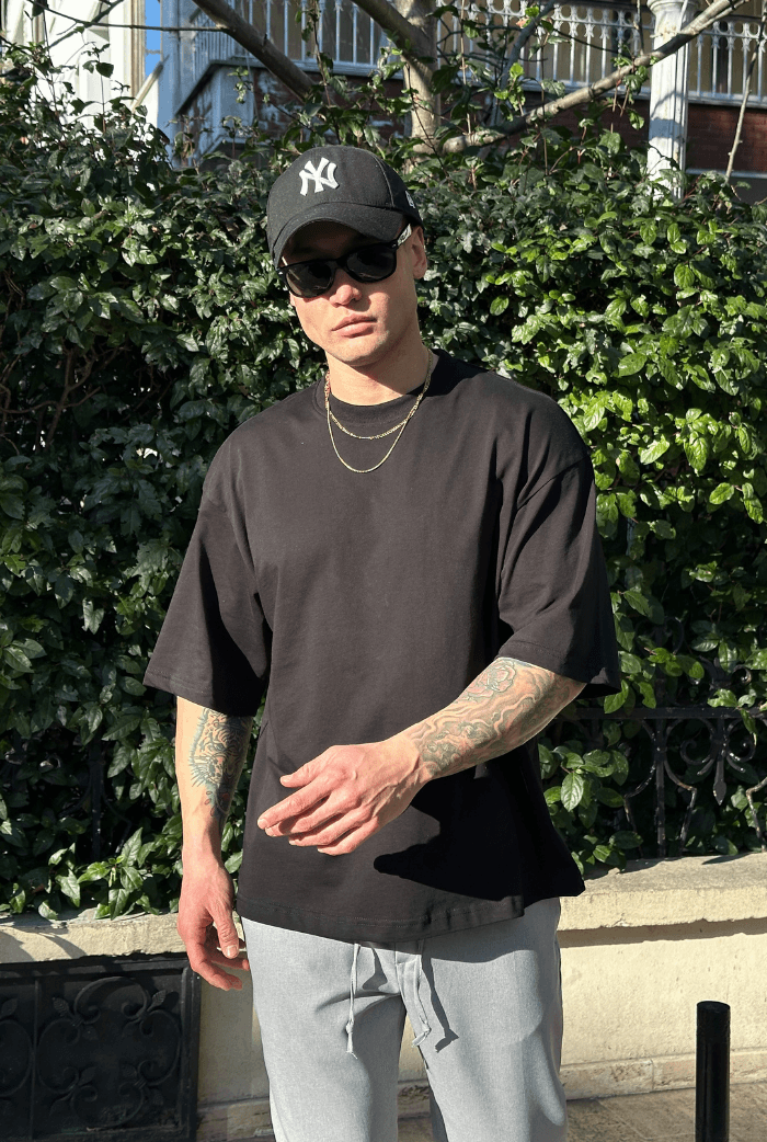 Basic Oversize T-shirt - Siyah