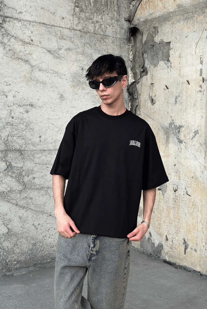 Serline Nakış Basic Oversize T-shirt 