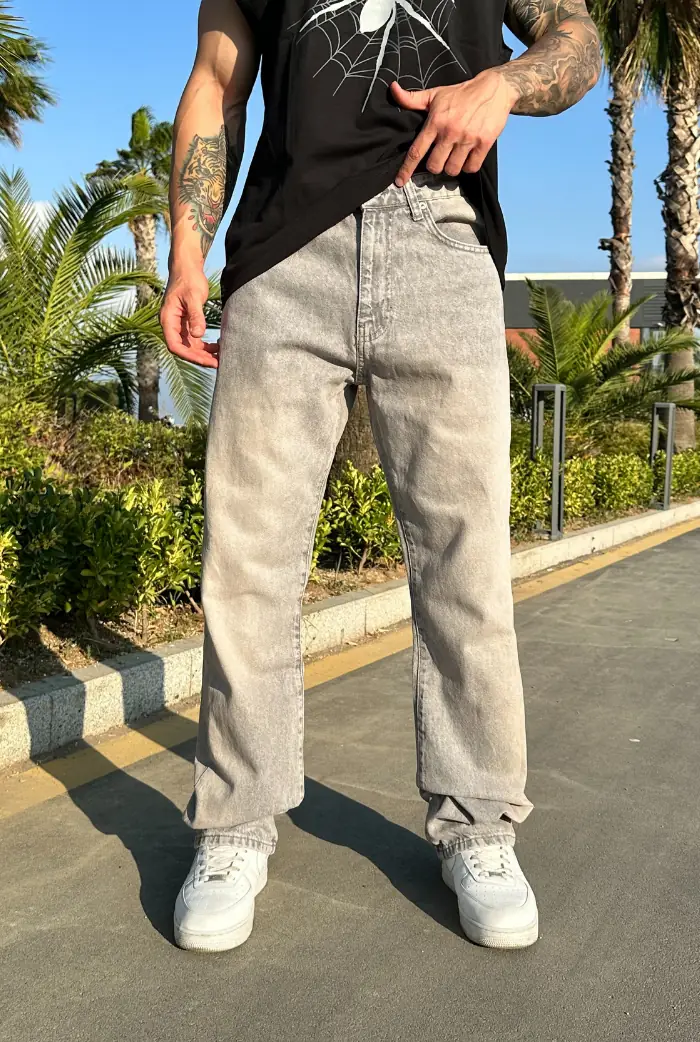 Gri Baggy Pantolon