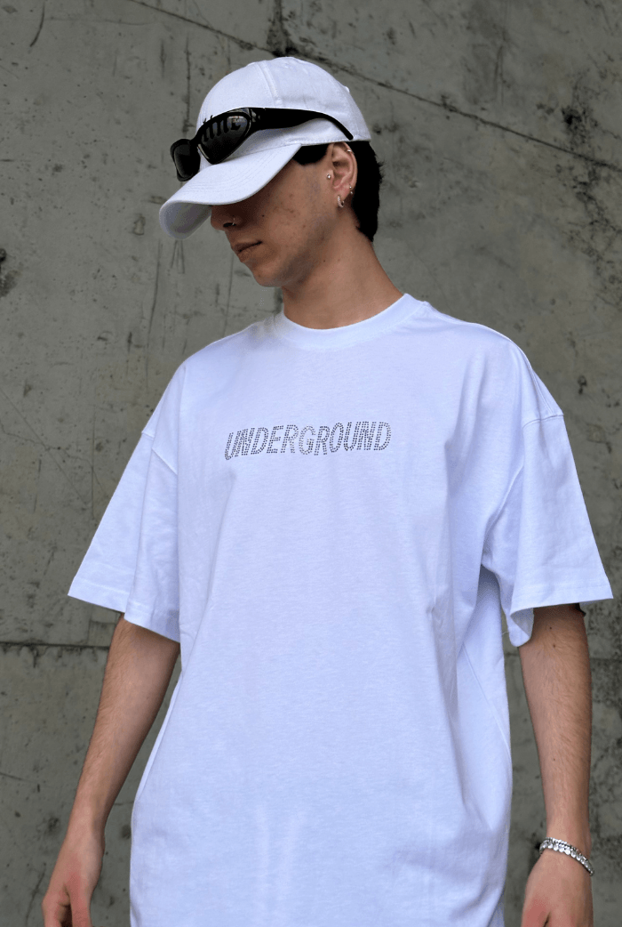 Underground Taş Baskılı Oversize T-shirt