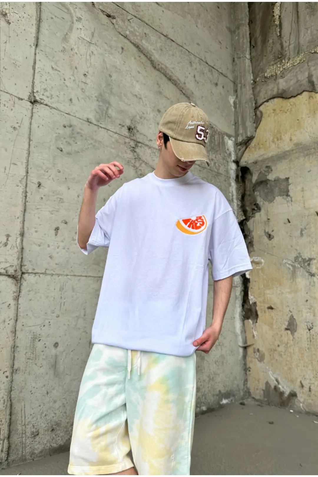 Fresh Nakış Baskılı Beyaz Oversize T-shirt
