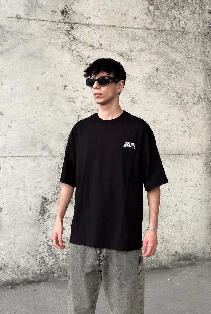 Serline Nakış Basic Oversize T-shirt 