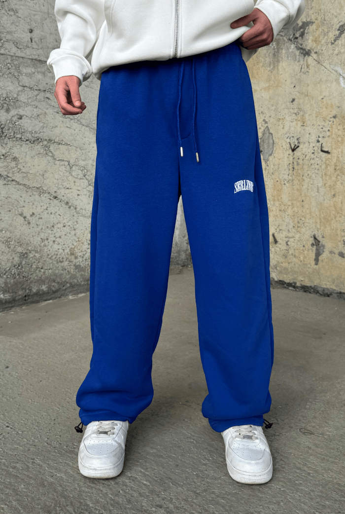 Serline Premium Ayarlanabilir Paça Baggy Eşofman  - Saks Mavisi