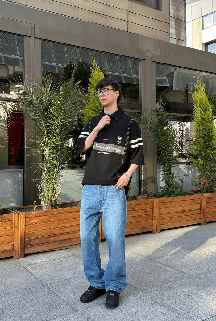 Respect Oversize Polo Yaka T-shirt