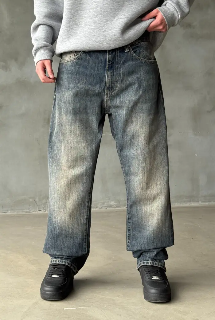Taşlamalı Baggy Pantolon