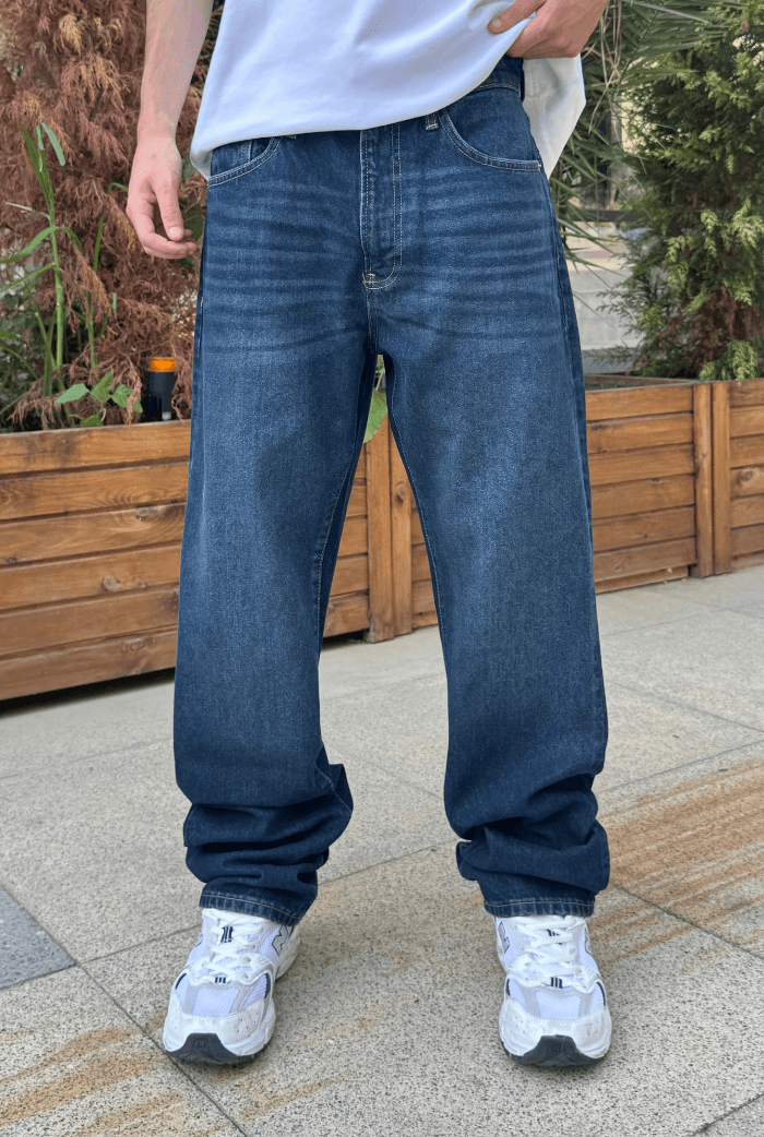 Baggy Premium Pantolon - Mavi