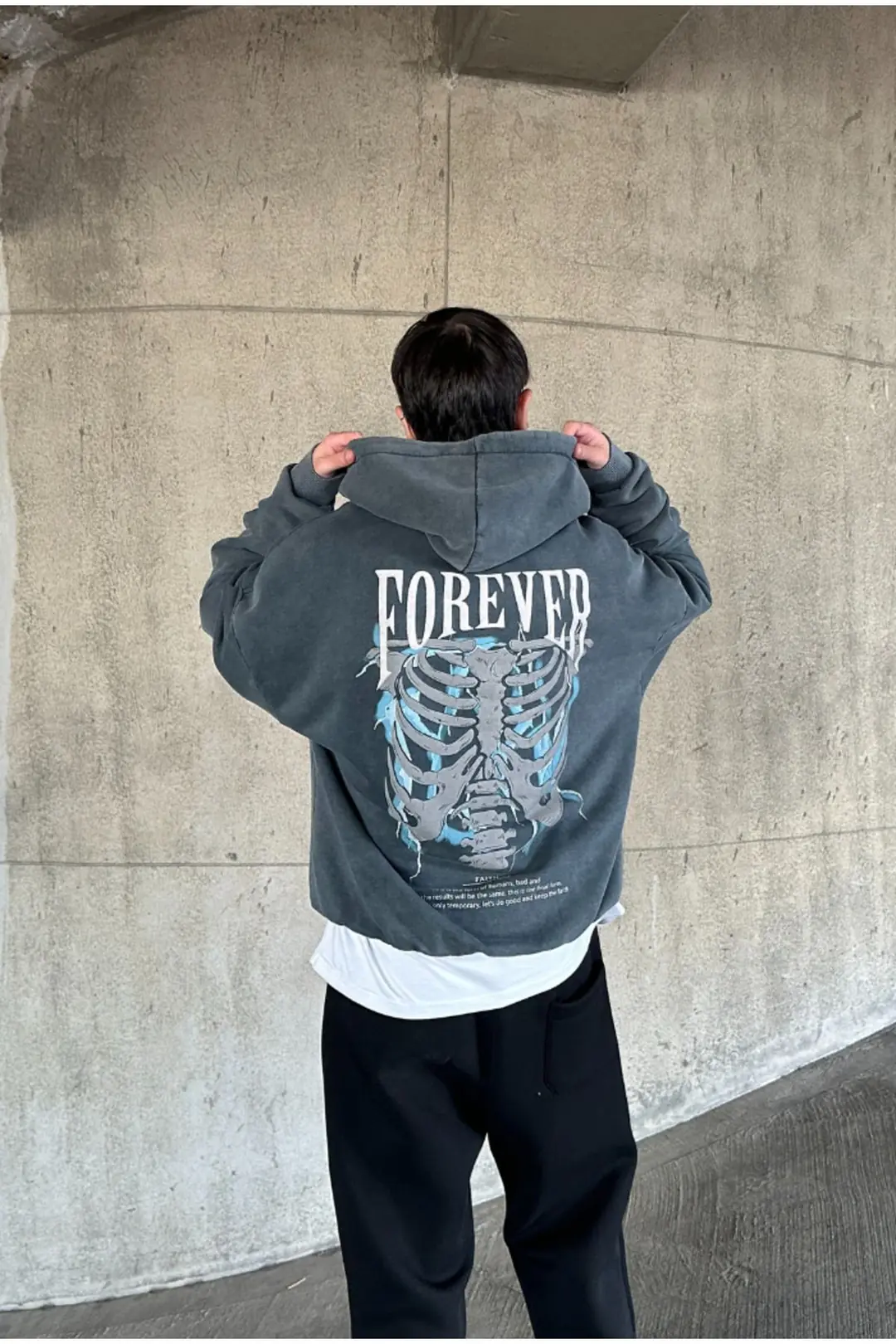 Forever Acid Wash Oversize Hoodie