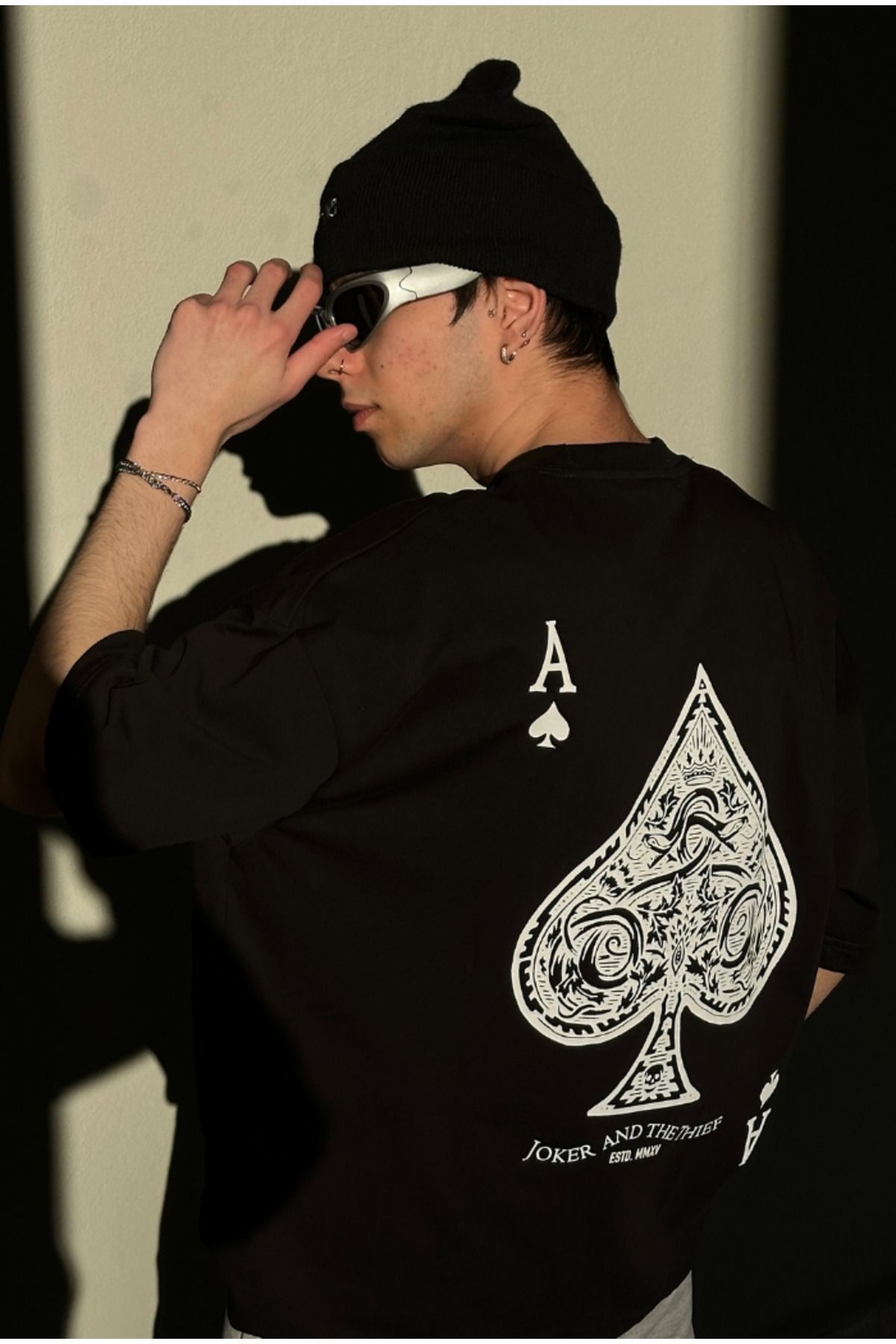 Ace of Spades Printed Oversize T-shirt