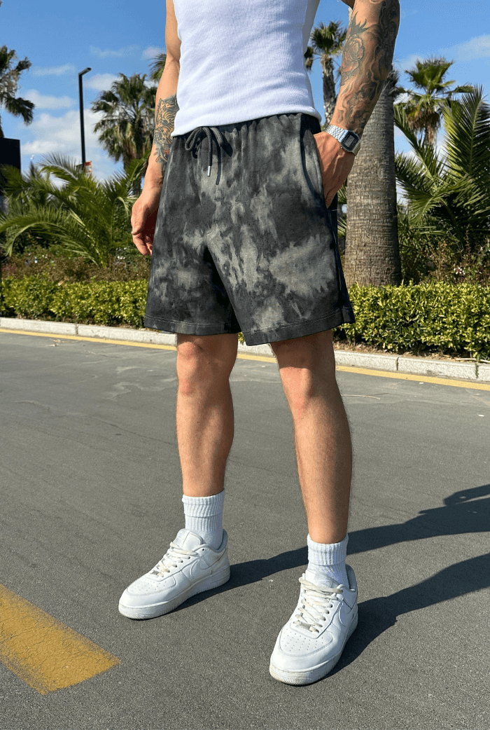 Premium Batik Oversize Şort - Haki