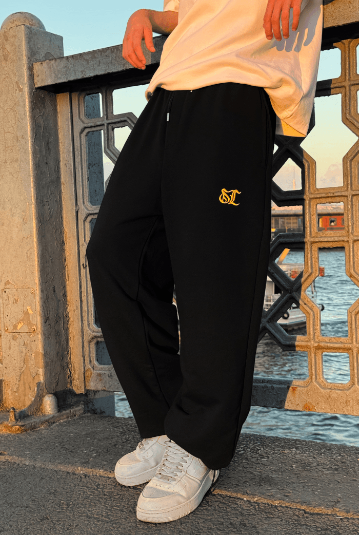 SL Premium Ayarlanabilir Paça Baggy Eşofman - Siyah