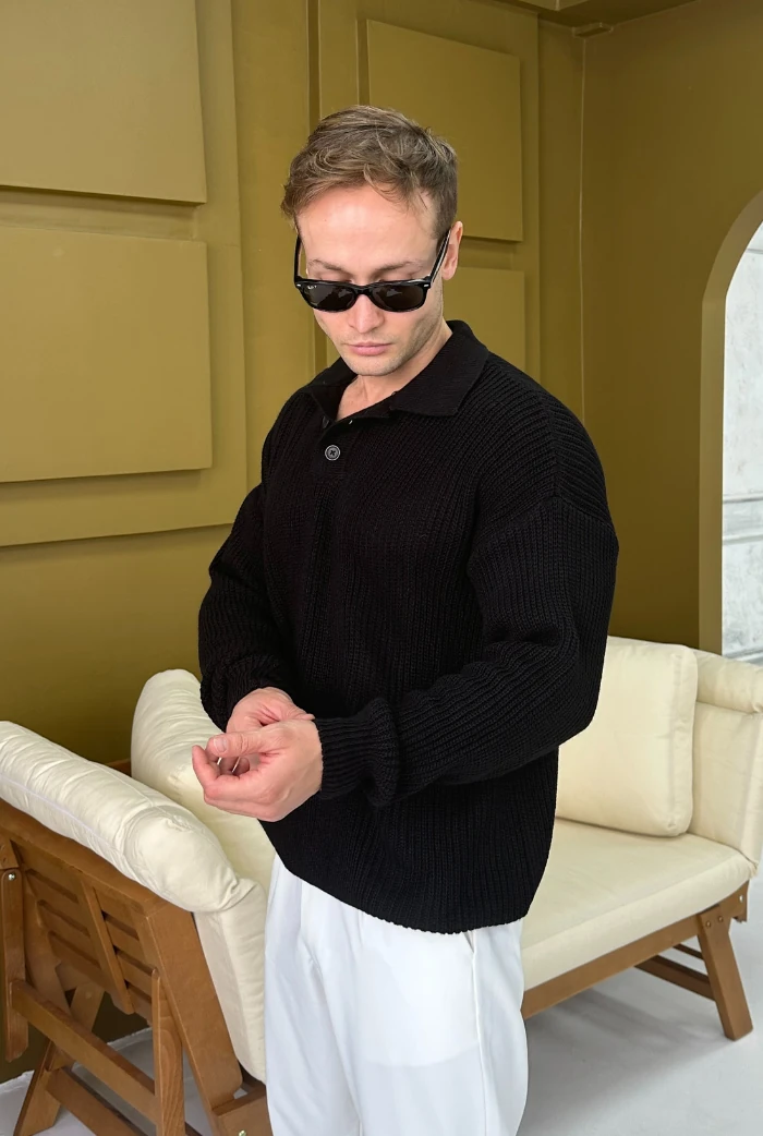 Polo Yaka Oversize Kazak