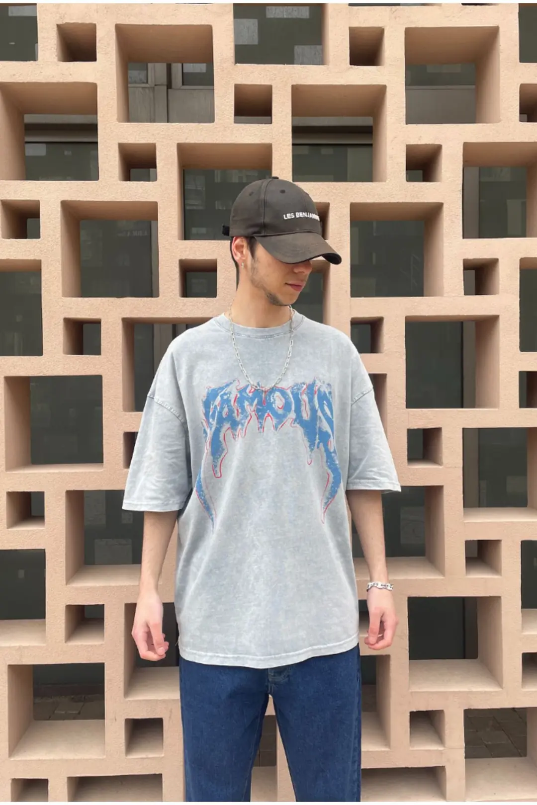 Famaus Acid Wash Oversize T-shirt