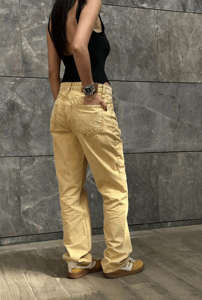 Premium Taşlamalı Baggy Pantolon