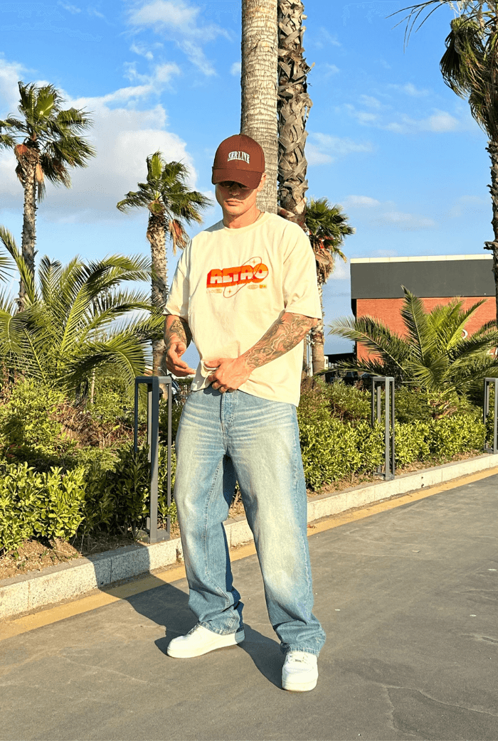 Premium Sarımsı Bıyıklı Baggy Pantolon