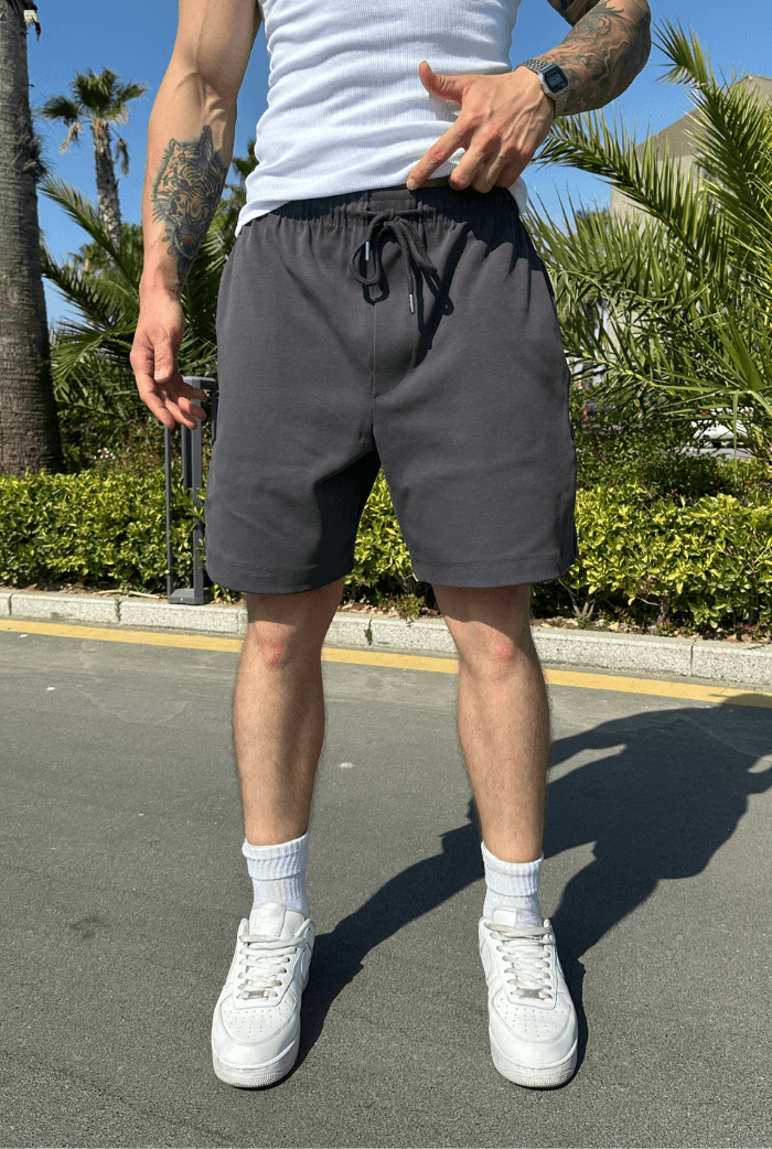 Basic Premium Oversize Şort - Antrasit