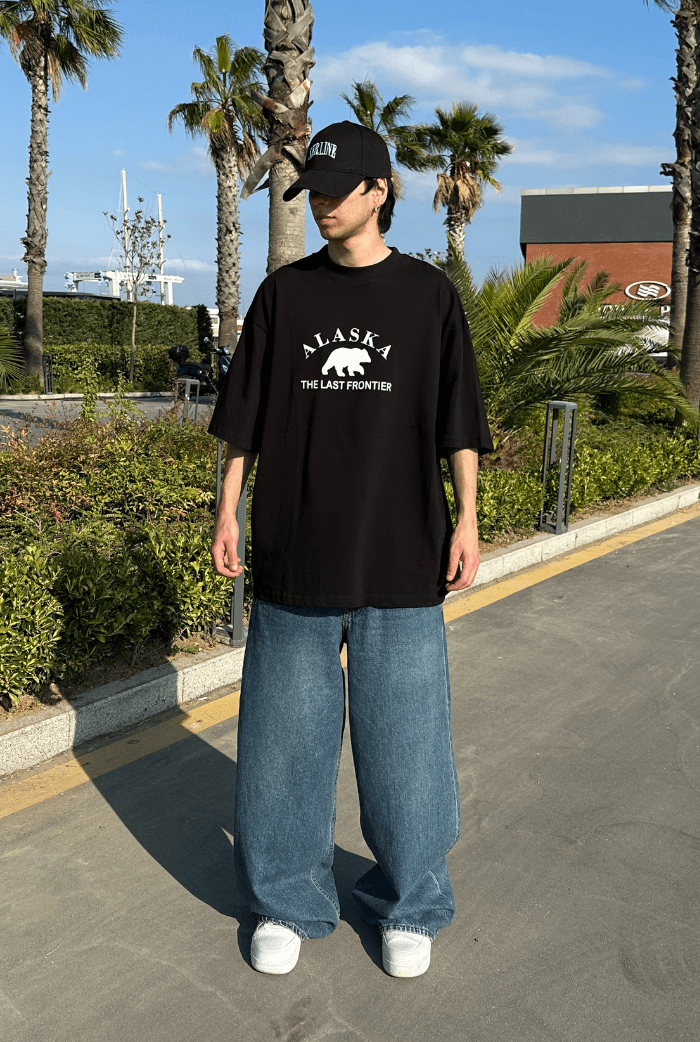 Alaska Baskılı Oversize T-shirt