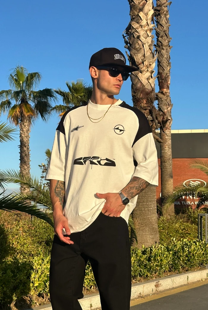 Baskılı Oversize Tişört