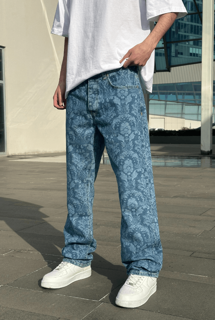 Desenli Baggy Pantolon