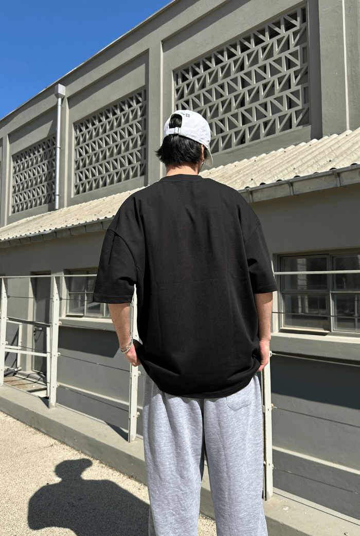 PARANOID Baskılı Siyah Oversize T-shirt