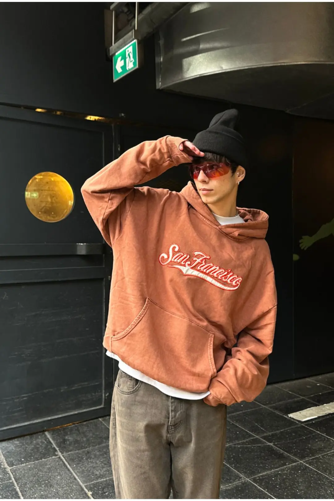 SanFrancisco Acid Wash Oversize Hoodie