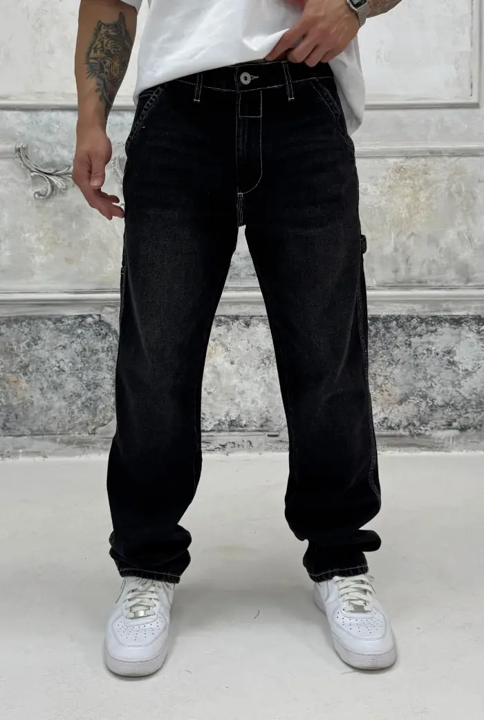 Ters Dikiş Detay Baggy Pantolon