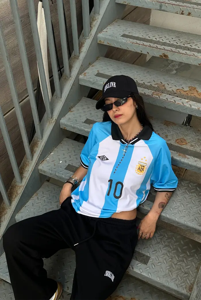 Argentina Jersey Polo Yaka Premium T-shirt