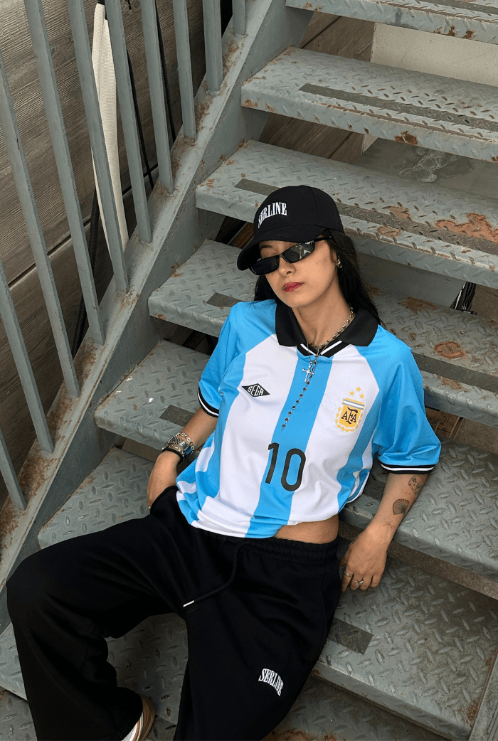 Argentina Jersey Polo Yaka Premium T-shirt
