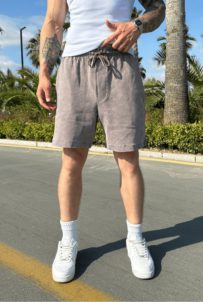Basic Yıkamalı Oversize Şort