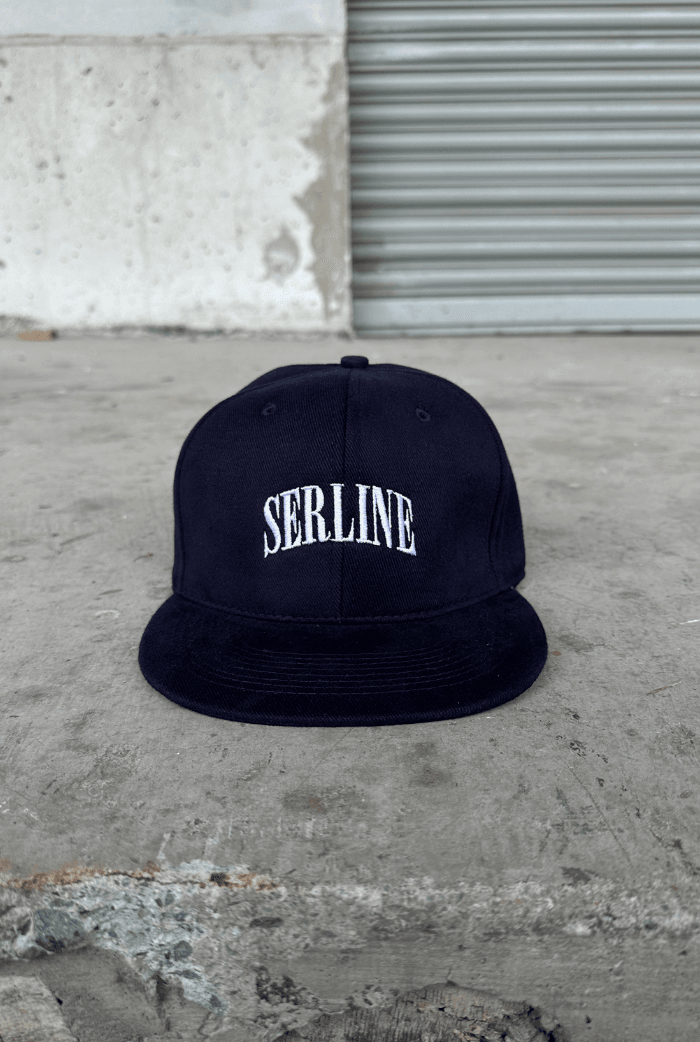 Serline Premium Nakışlı Kep - Lacivert