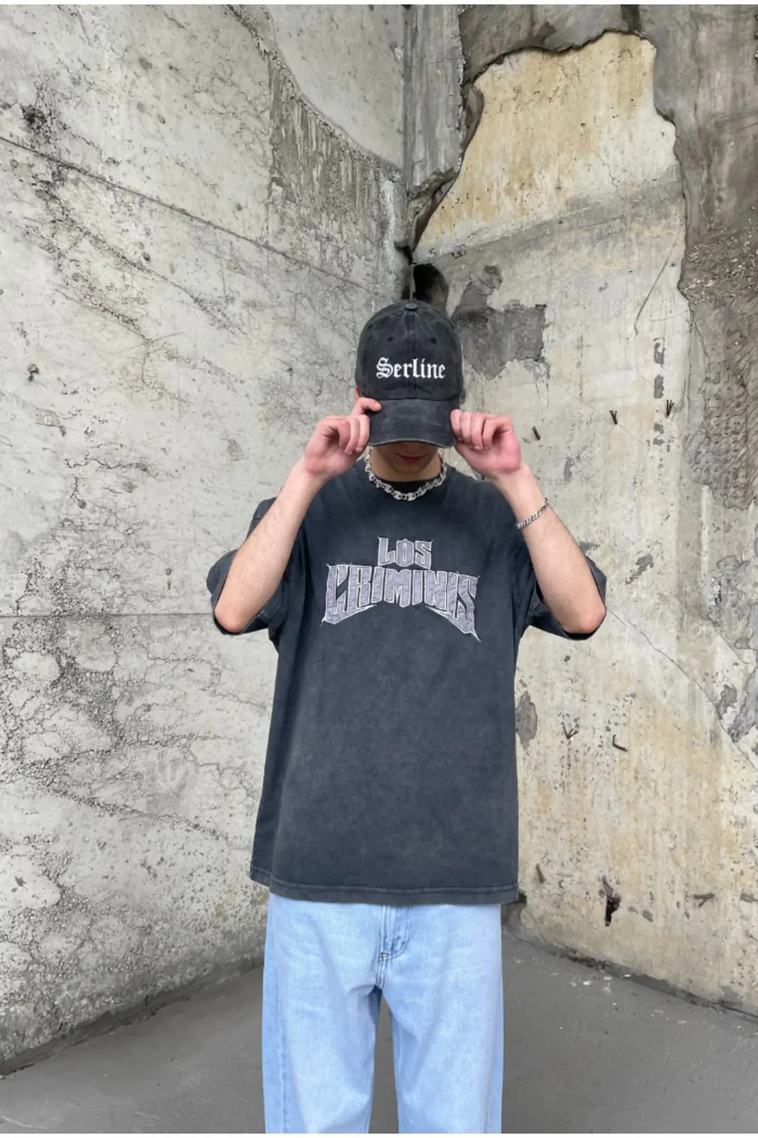 Los Criminis Acid Wash Oversize T-shirt