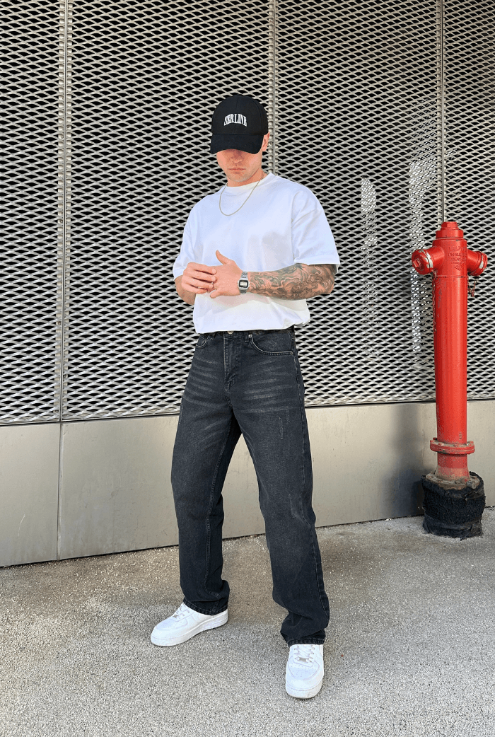 Antrasit Baggy Pantolon