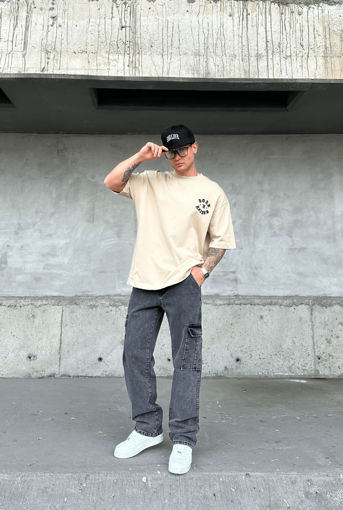 Born X Raısed Nakışlı Oversize T-shirt