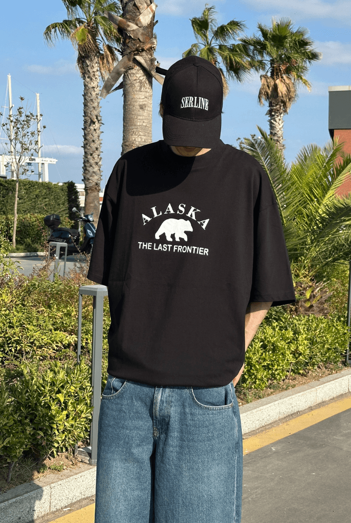 Alaska Baskılı Oversize T-shirt