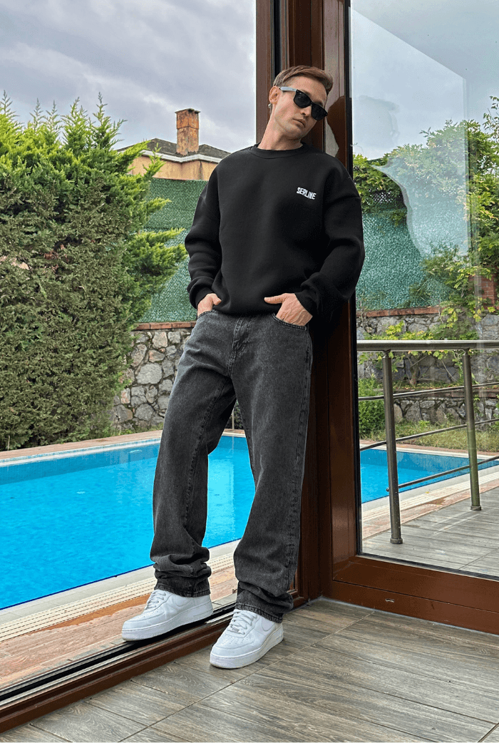 Antrasit Baggy Pantolon