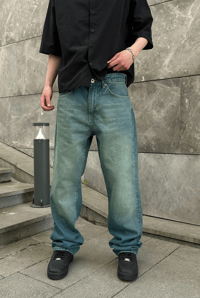 Taşlamalı Premium Baggy Pantolon