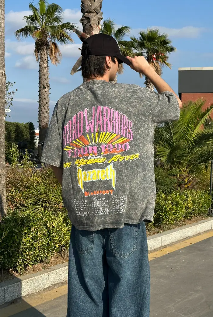 Road Warriors Acid Wash Oversize T-shirt