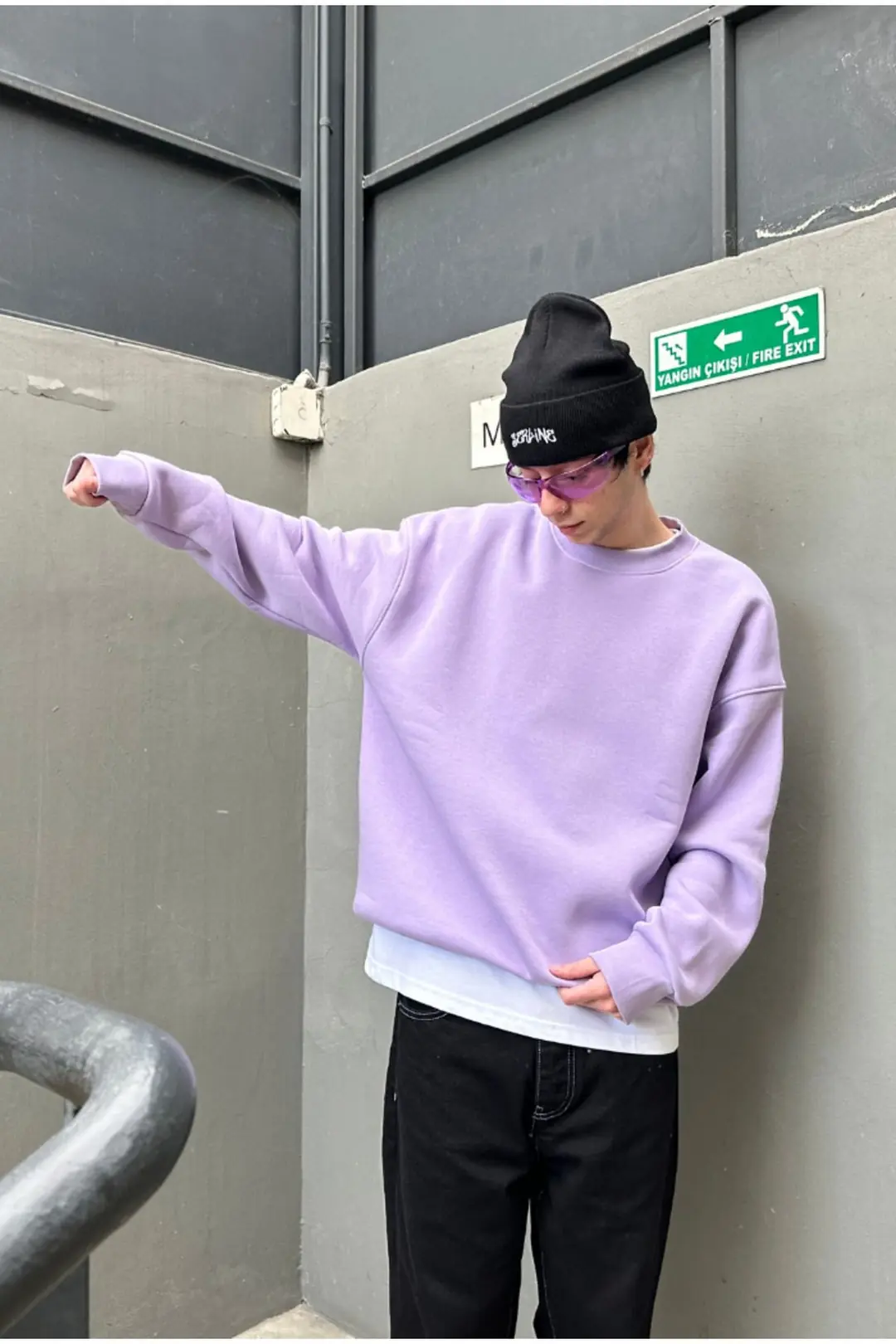 Basic Lila Oversize Sweatshirt